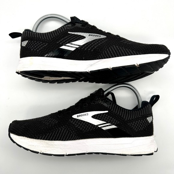 Brooks Revel 5 Running Shoes Womens 7B Medium Black White Athletic Sneakers - Picture 8 of 11